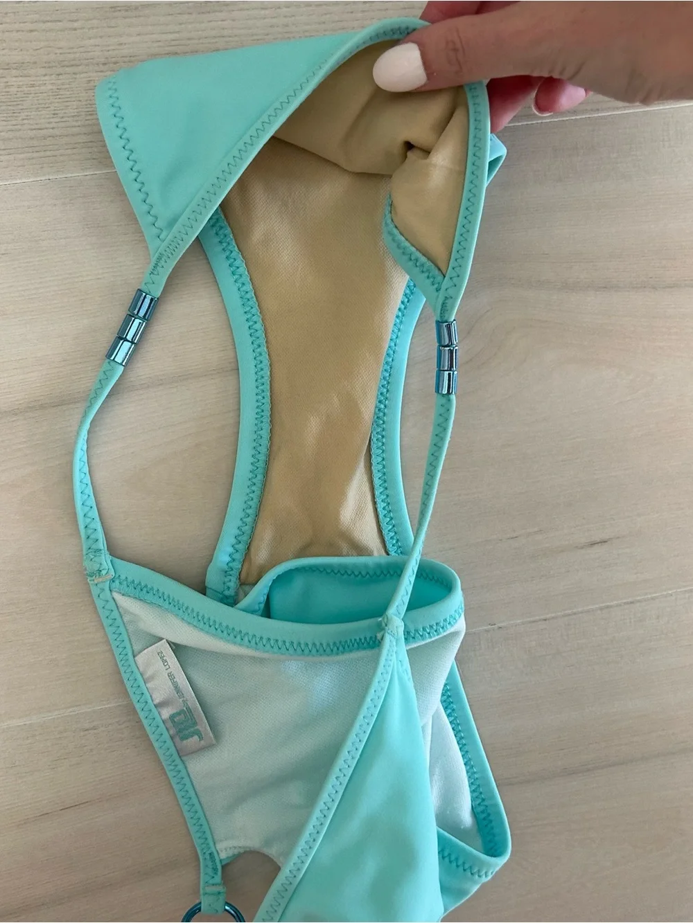 light blue y2k jlo bikini set